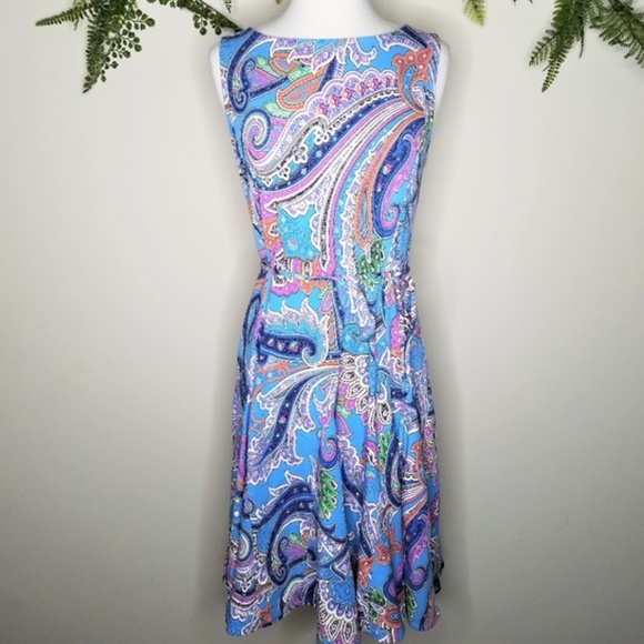 Ralph Lauren Dresses & Skirts - Woman's Ralph Lauren Jersey Belted paisley Dress L
